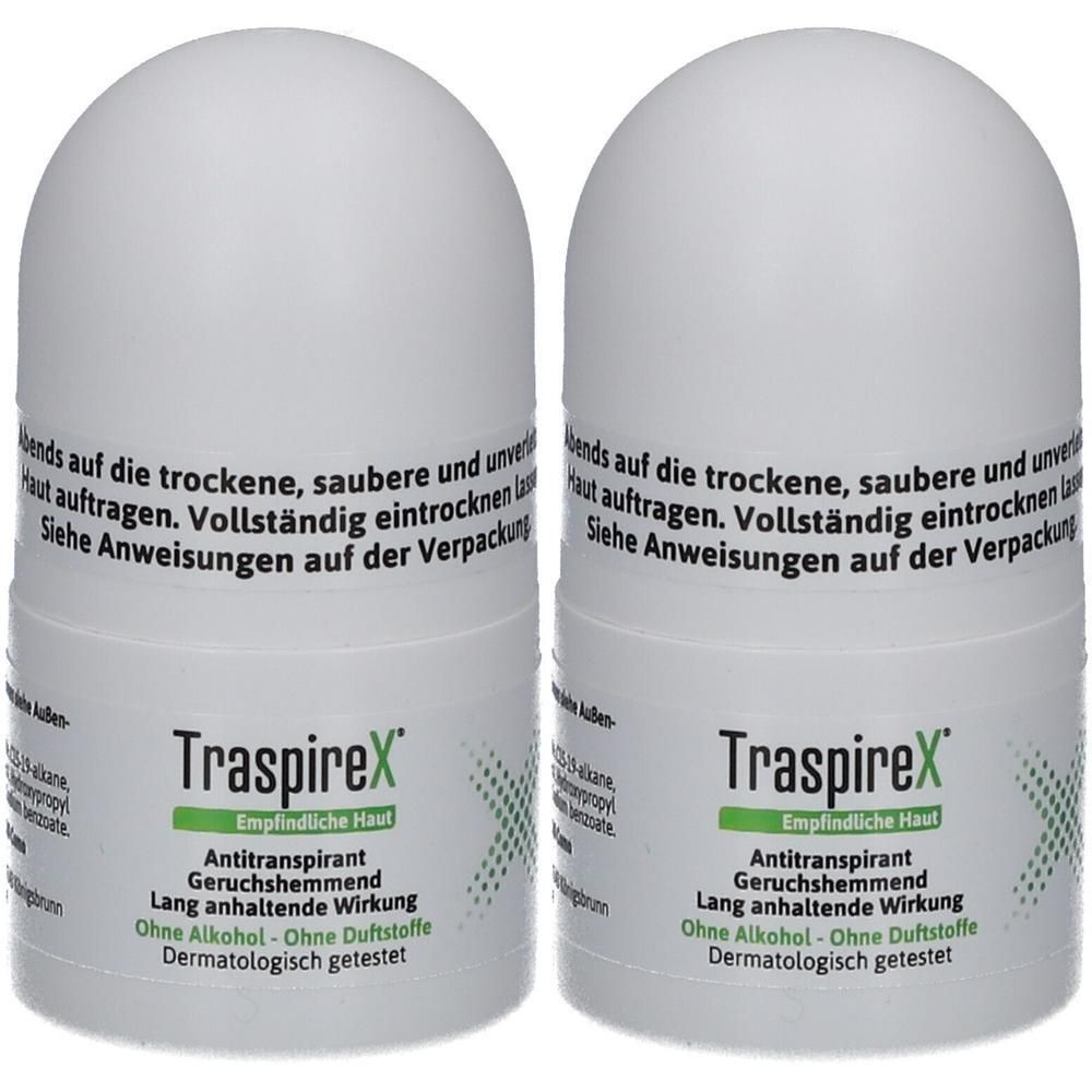 TraspireX® Deo-Roller für empfindliche Haut ohne Alkohol und Duftstoffe