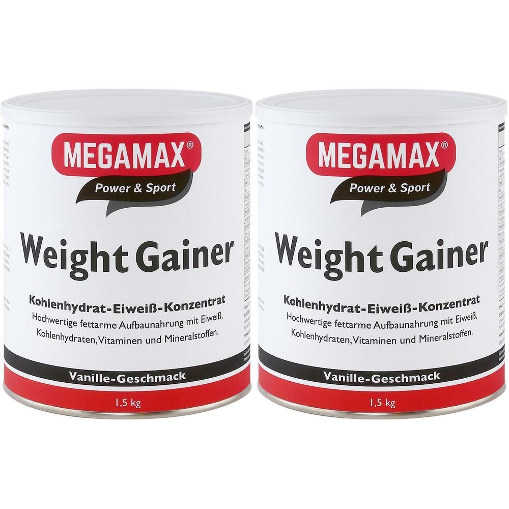 MEGAMAX® Power & Sport Weight Gainer Kohlenhydrat-Eiweiß-Konzentrat Vanille-Geschmack