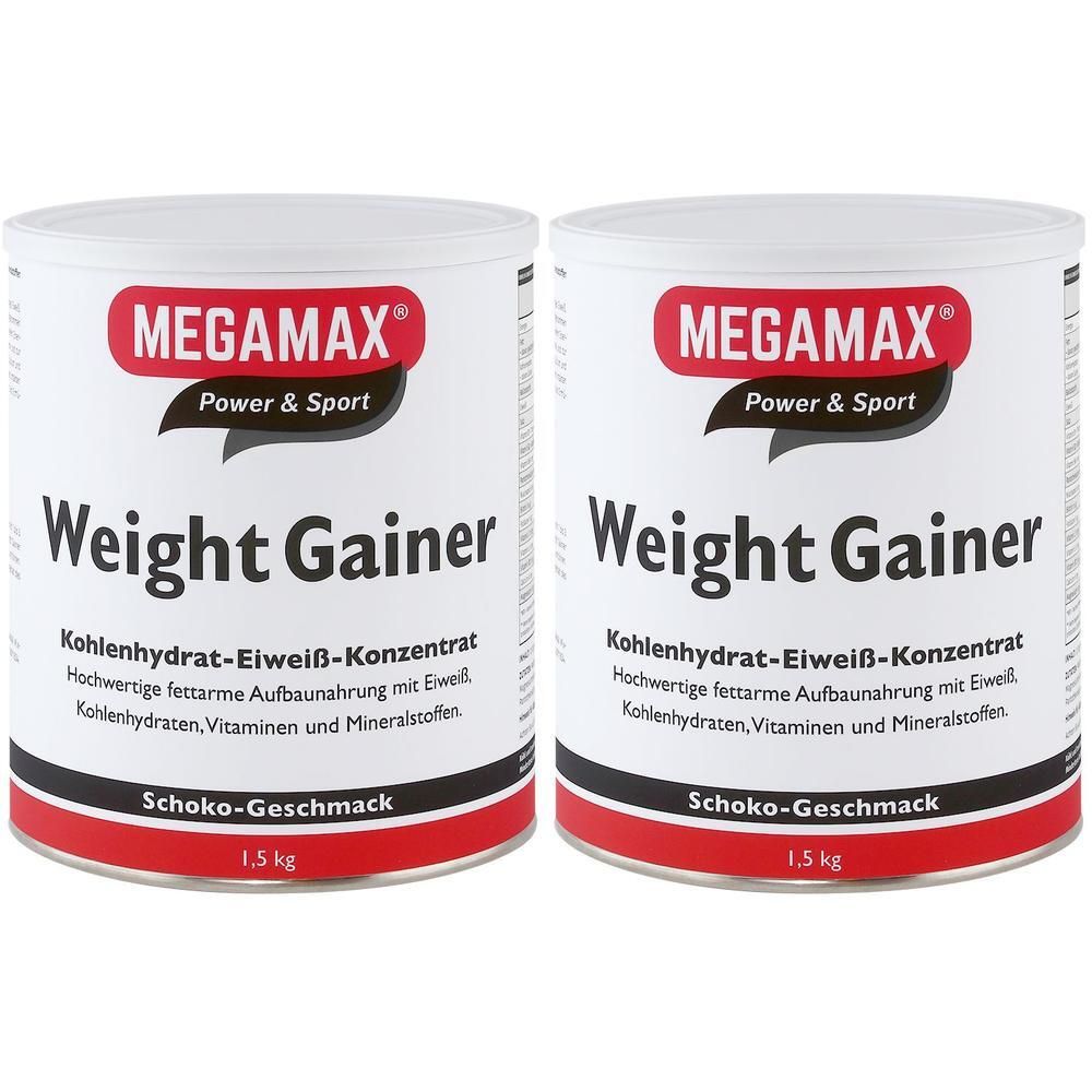MEGAMAX® Power & Sport Weight Gainer Kohlenhydrat-Eiweiß-Konzentrat Schoko-Geschmack