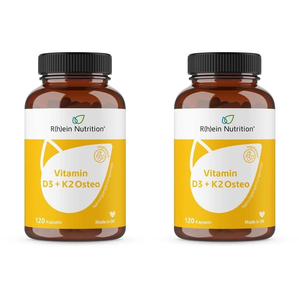 R(h)ein Nutrition Vitamin D3 + K2 Osteo 2.000 I.E. Vitamin D3 + 80 µg Vitamin K2