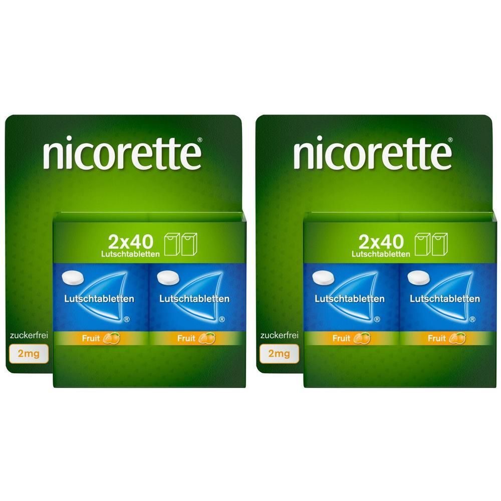Nicorette Fruit 2 mg: Nikotin Lutschtabletten zur Rauchentwöhnung