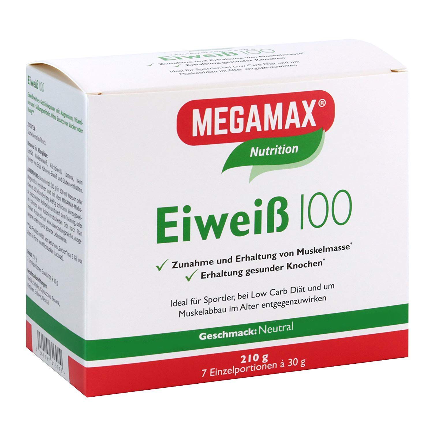 MEGAMAX® Basic & Active Eiweiß 100 Geschmack Neutral