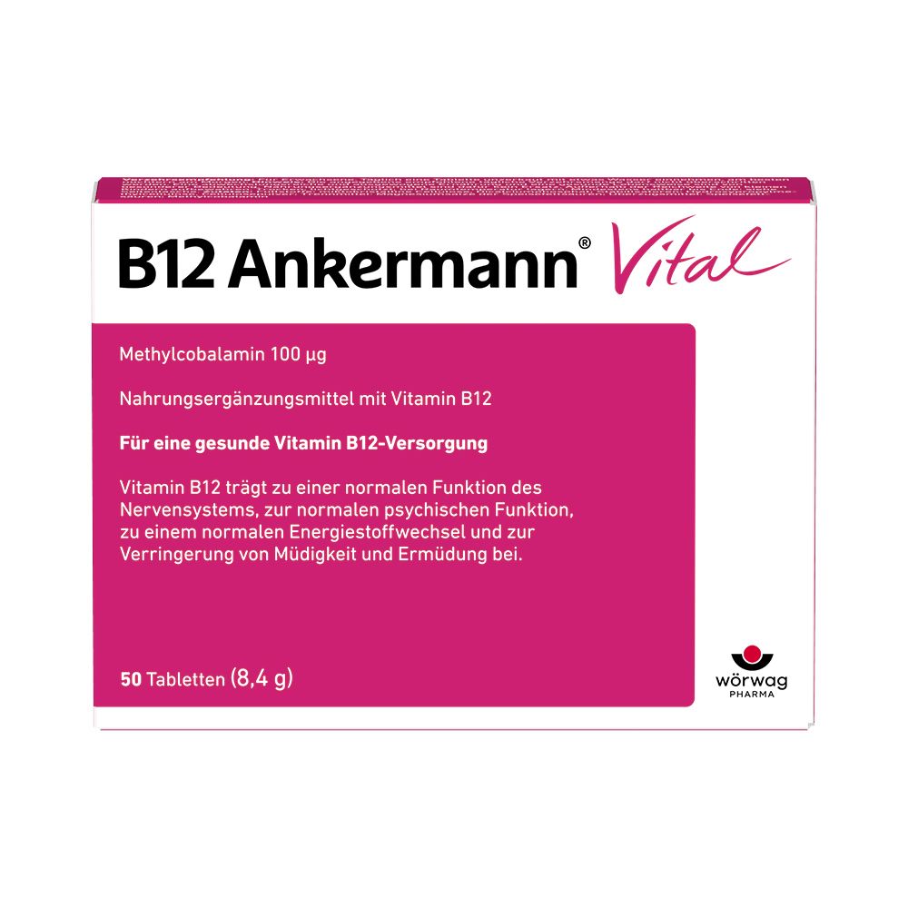 B12 Ankermann Vital vegane Vitamin B12 Tabletten zur Nahrungsergänzung