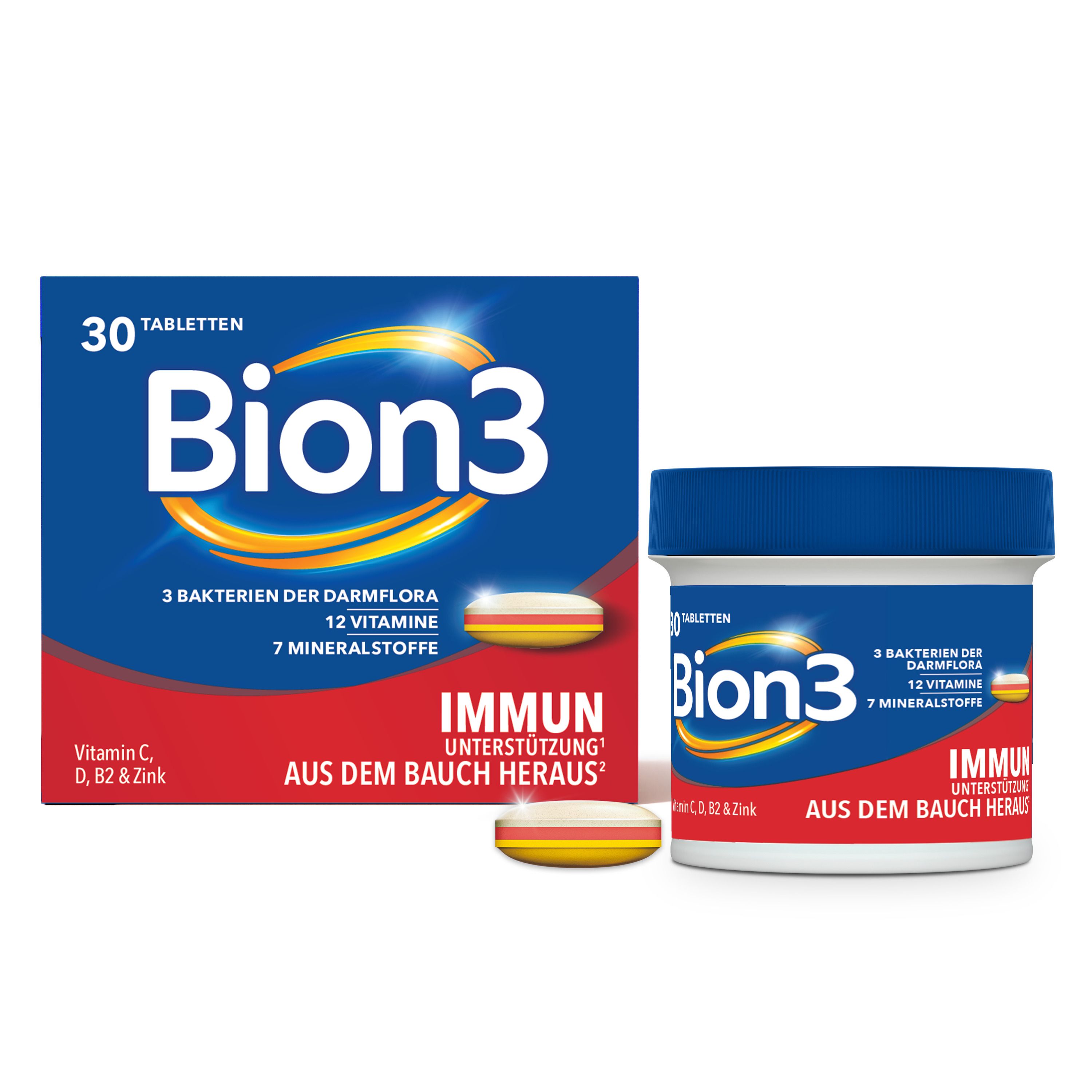 Bion3 Immun Tabletten, Vitamin C, D, Zink & Bakterienkulturen -  Jetzt 33% Geld-zurück-Aktion ¹¹