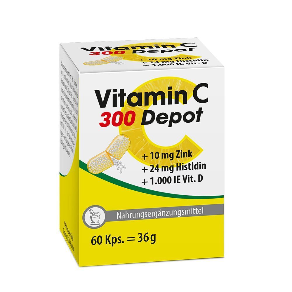 VITAMIN C 300 Depot + Zink + Histidin + Vitamin D Kapseln