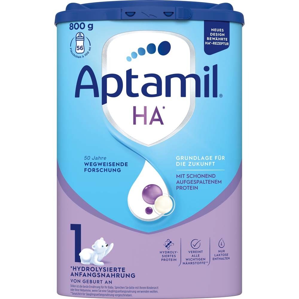 Aptamil HA 1 – Hydrolysierte Anfangsnahrung von Geburt an