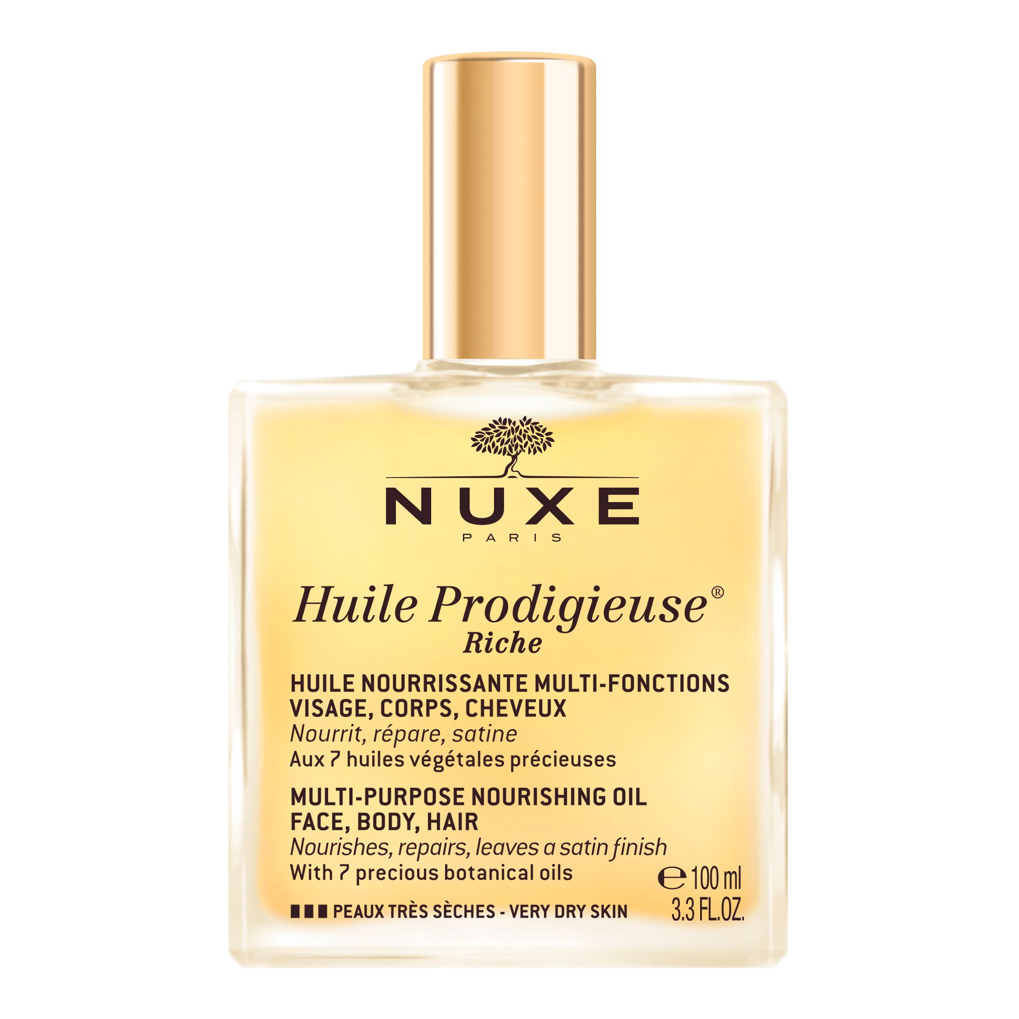 NUXE Huile Prodigieuse® riche reichhaltiges Multifunktions-Trockenöl für Gesicht, Körper und Haare