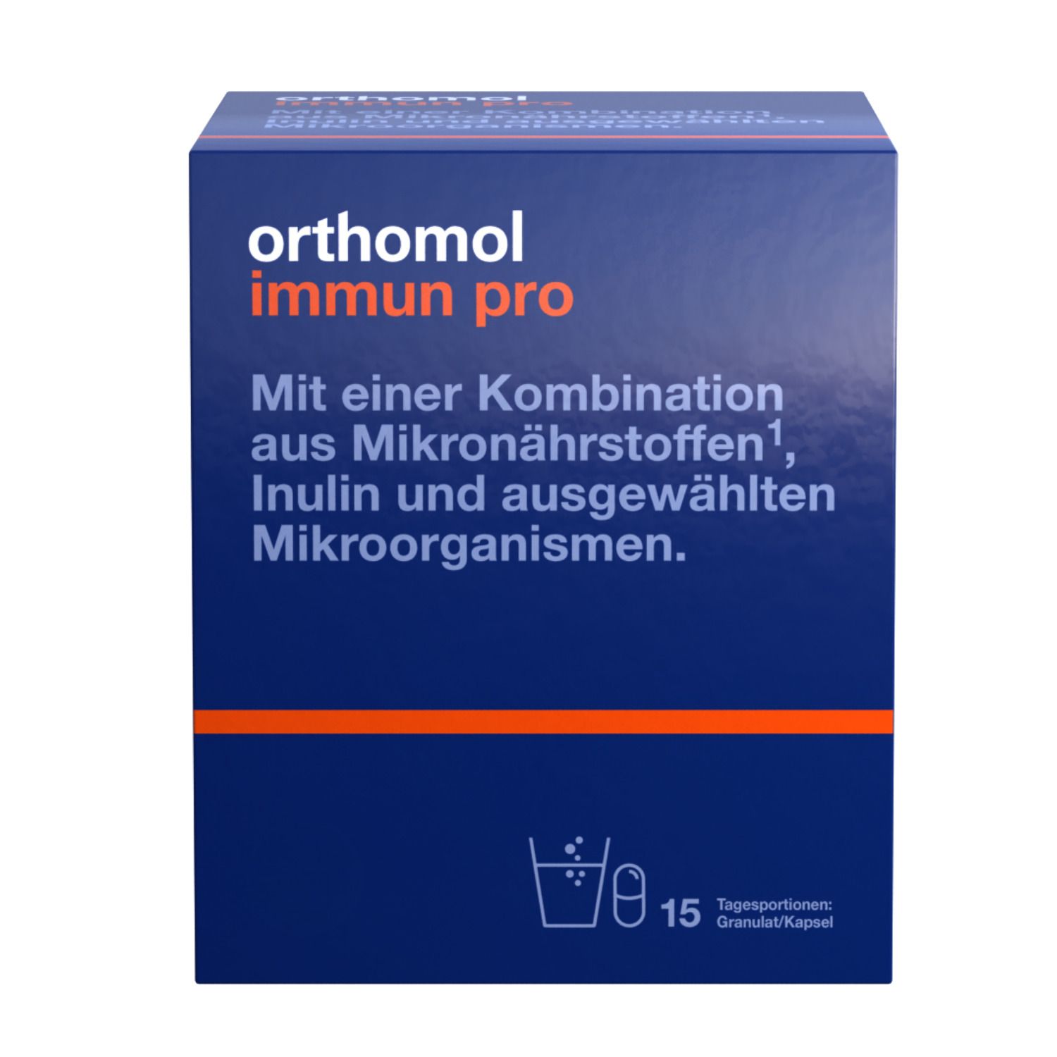 Orthomol Immun pro - für eine intakte Darmflora - Inulin, Mikronährstoffe und ausgewählte Mikroorganismen - Granulat/Kapseln