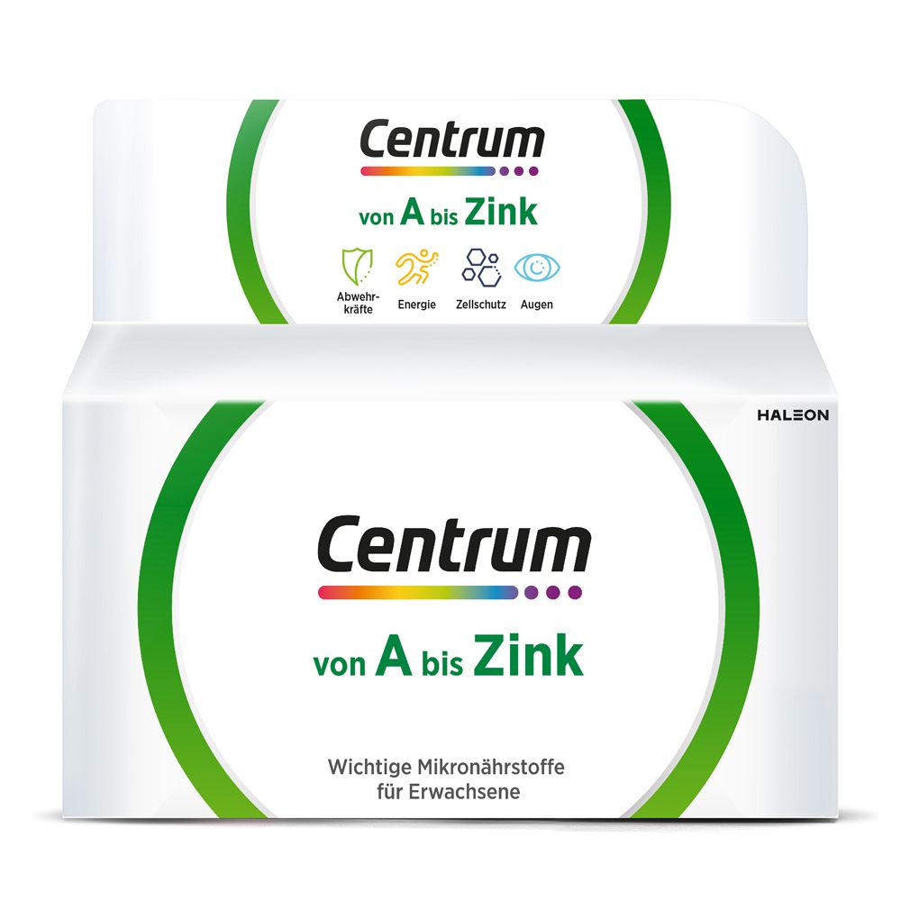 Centrum von A bis Zink Multivitamin Tabletten – hochwertiges Nahrungsergänzungsmittel zur täglichen Komplettversorgung – Vitamine, Mineralstoffe, Spurenelemente