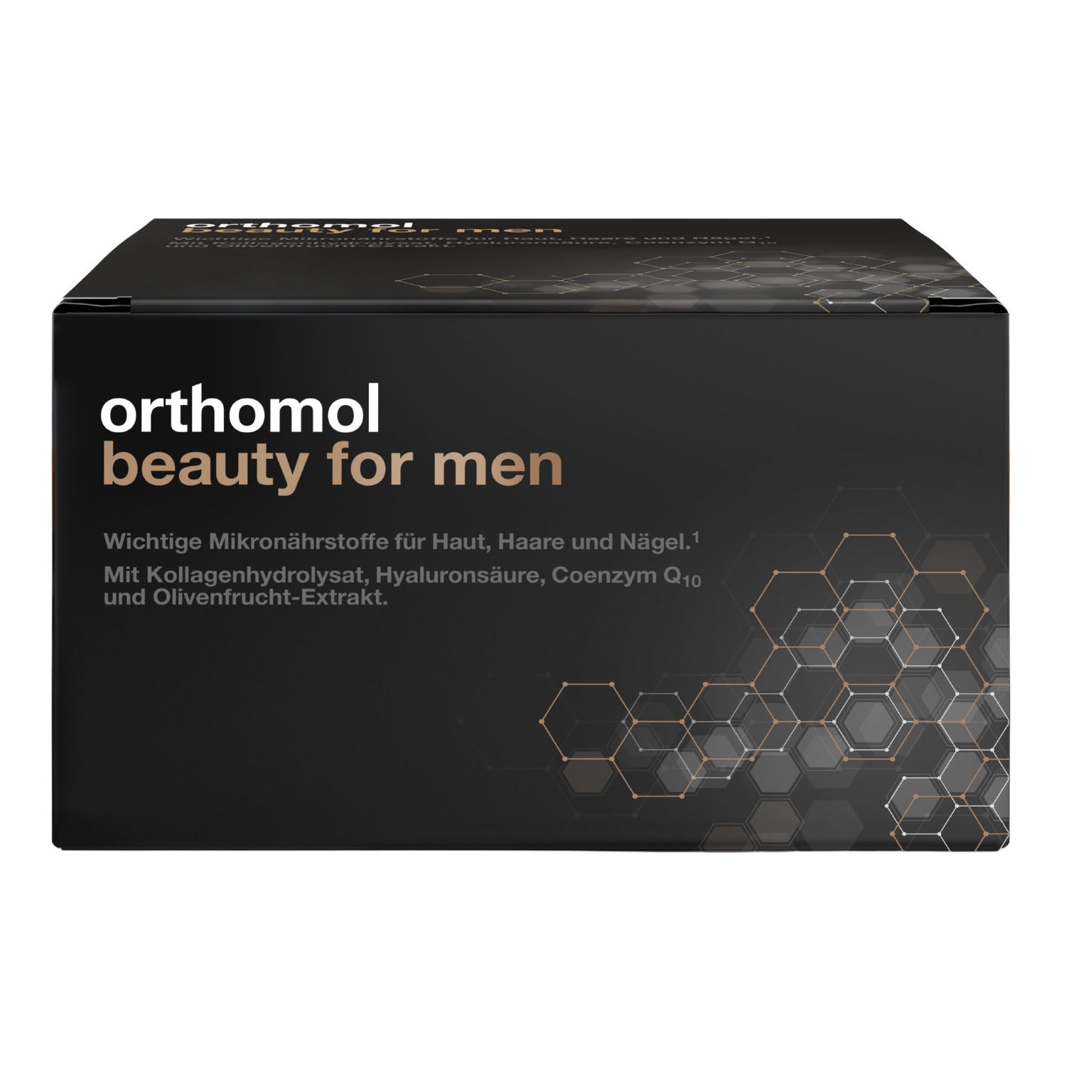 Orthomol Beauty for Men - für Haut, Haare und Nägel - mit Hyaluronsäure, Kollagen und Coenzym Q10 - Trinkampullen