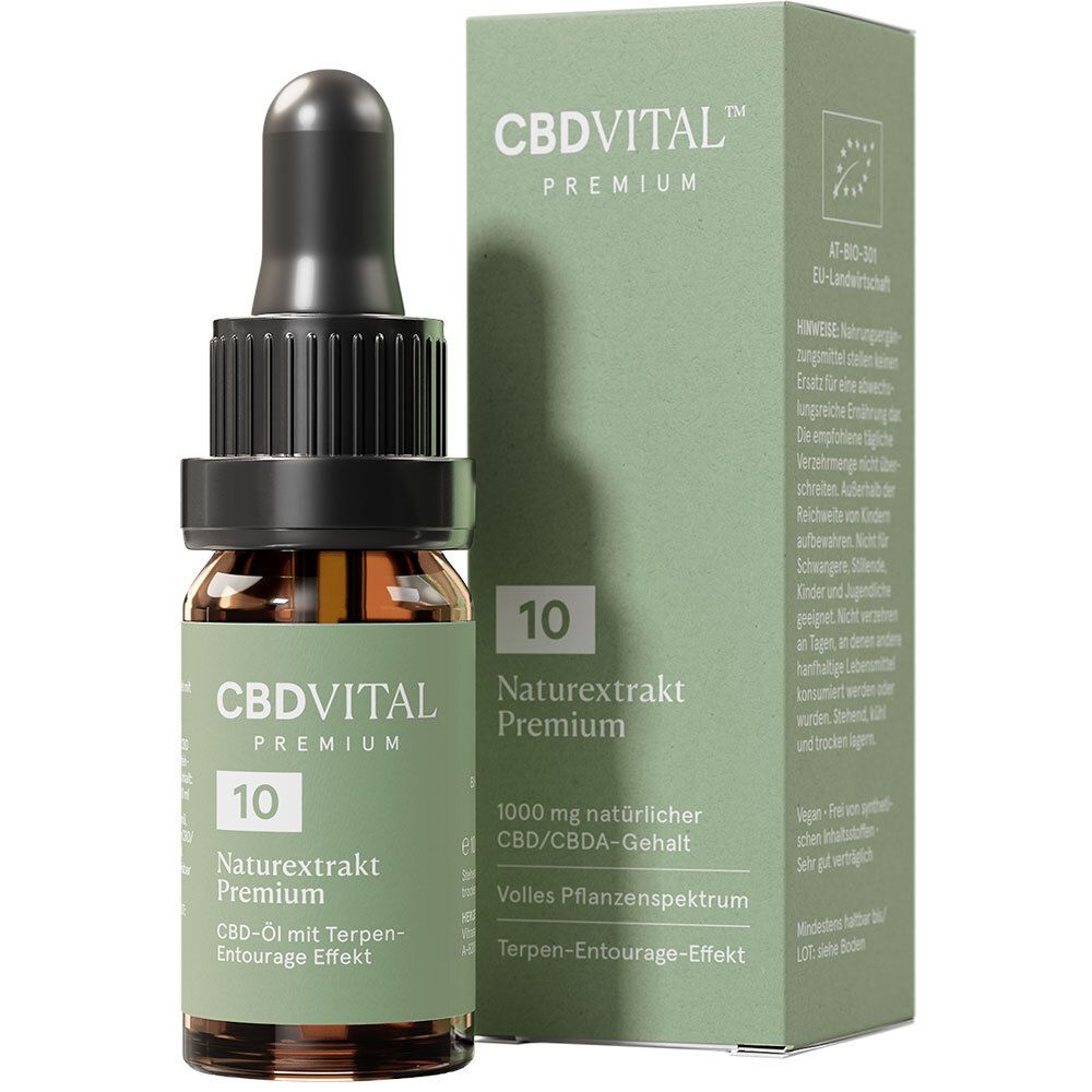 CBD VITAL - 10% Naturextrakt Premium CBD Öl - Bio & Vollspektrum - Cannabisöl Tropfen