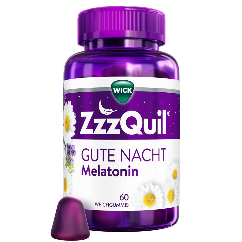 WICK ZzzQuil® Gute Nacht, Einschlafhilfe* mit Melatonin Waldfrucht
