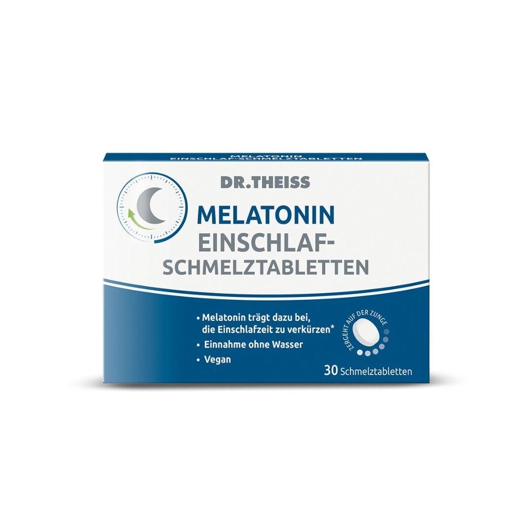 Dr. Theiss Melatonin Einschlaf-Schmelztabletten - Jetzt 20% mit dem Code theiss20 sparen*