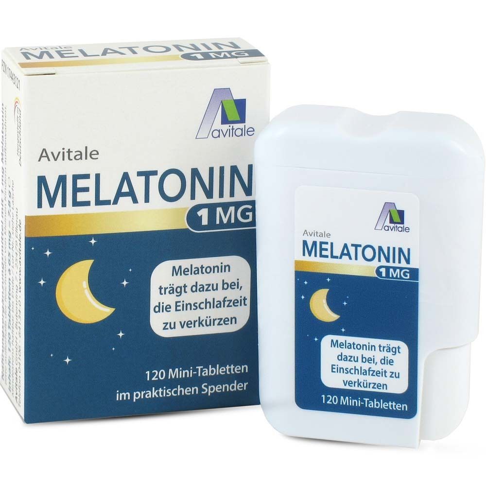 Avitale Melatonin 1 mg - Mini-Tabletten im praktischen Spender
