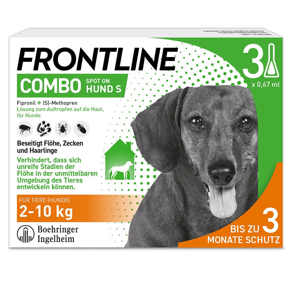 FRONTLINE COMBO® Spot on gegen Flöhe und Zecken Hund S 2-10kg