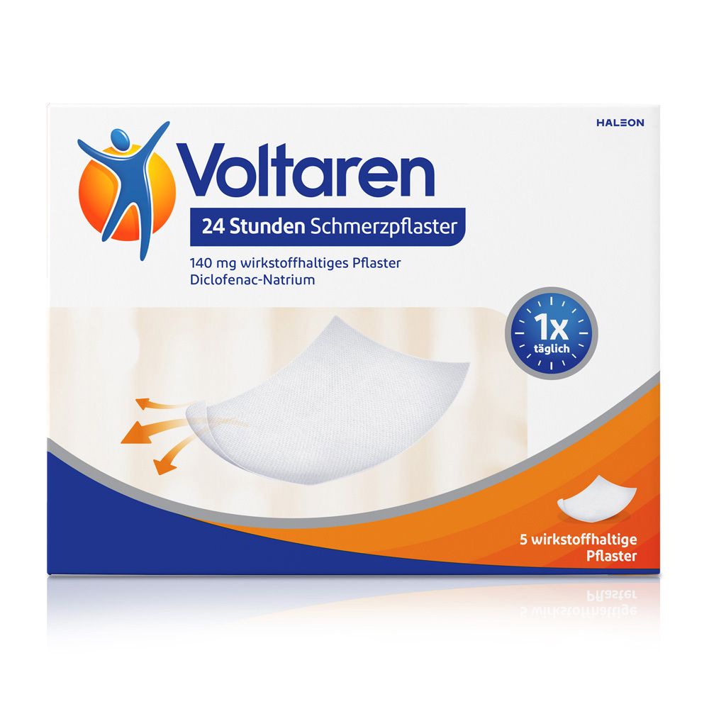 Voltaren 24 Stunden Schmerzpflaster mit Diclofenac bei akuten Muskelschmerzen - Jetzt 20% mit dem Code voltaren20 sparen*