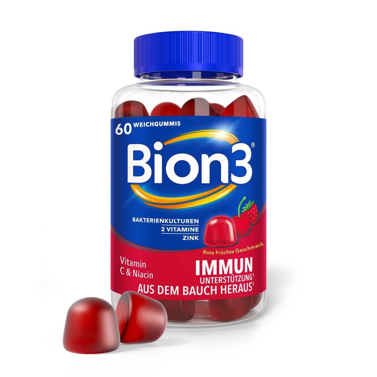 Bion3® Immun Weichgummis, Vitamin C, Zink & Bakterienkulturen -  Jetzt 33% Geld-zurück-Aktion ¹¹