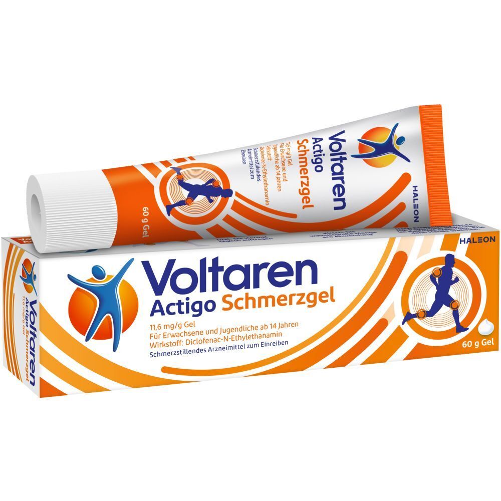 Voltaren Actigo Schmerzgel mit 1% Diclofenac, Schmerzlinderung - Jetzt 20% mit dem Code voltaren20 sparen*
