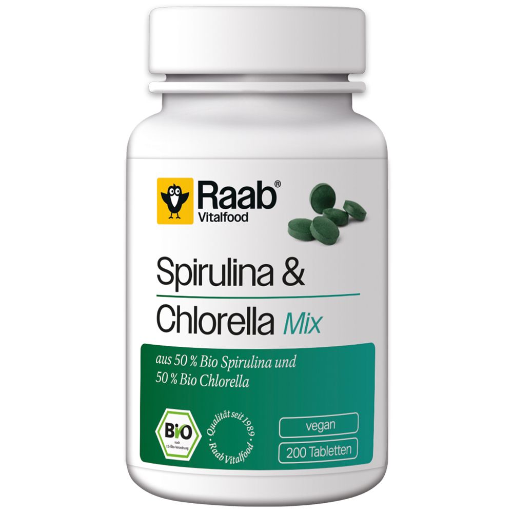 Raab Vitalfood® Bio Spirulina + Chlorella Mix Tabletten