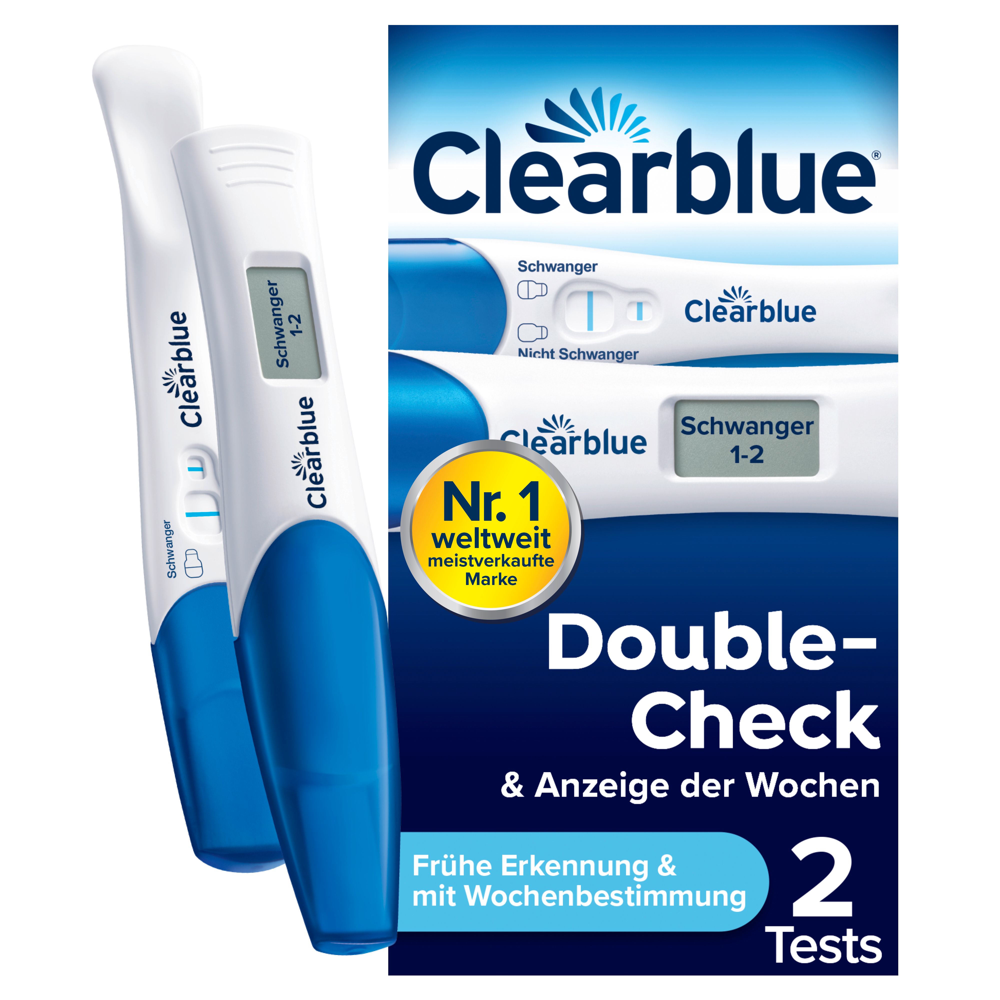 Clearblue Schwangerschaftstest FRÜHE ERKENNUNG + MIT WOCHENBESTIMMUNG Kombipack