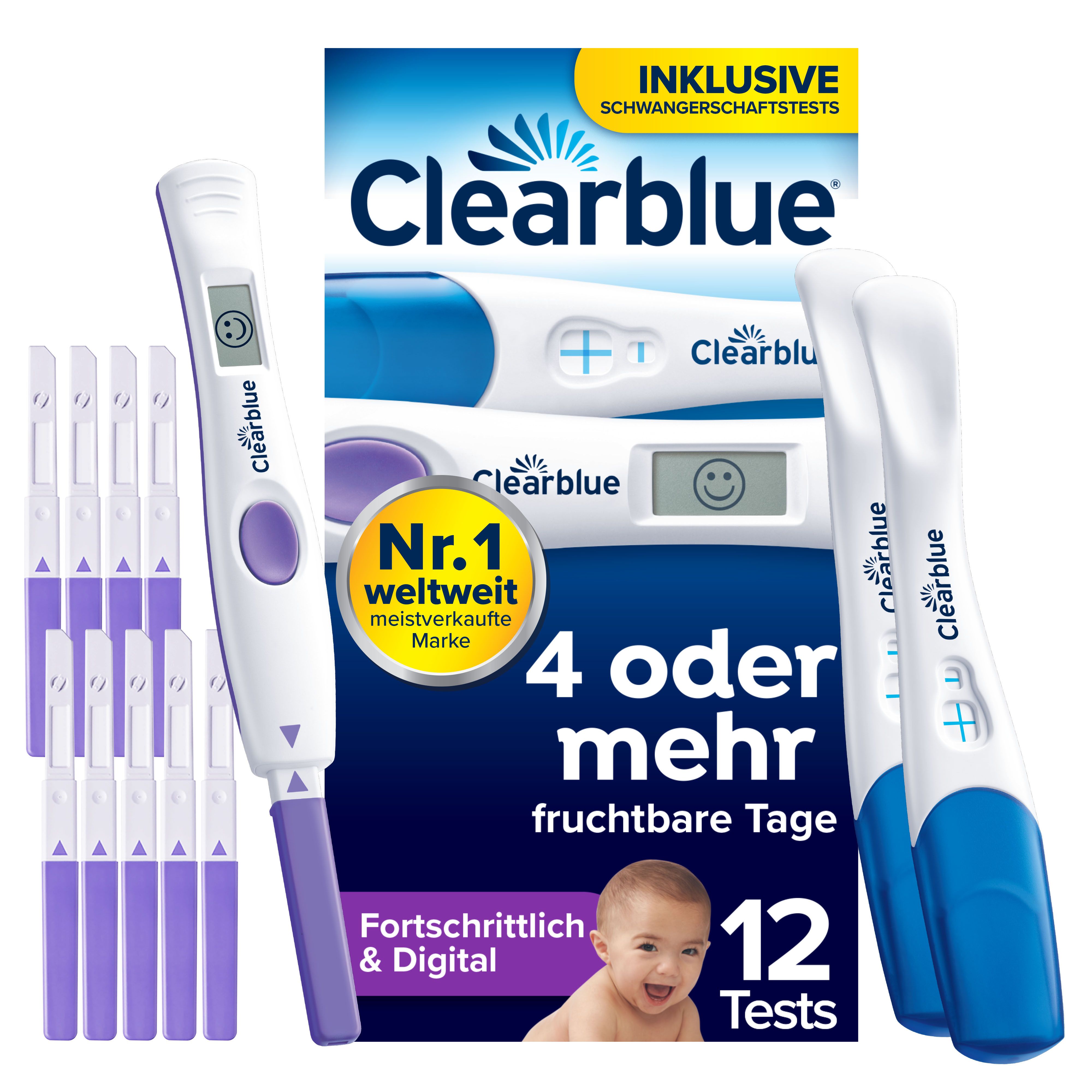 Clearblue Ovulationstest FORTSCHRITTLICH & DIGITAL + Schwangerschaftstest