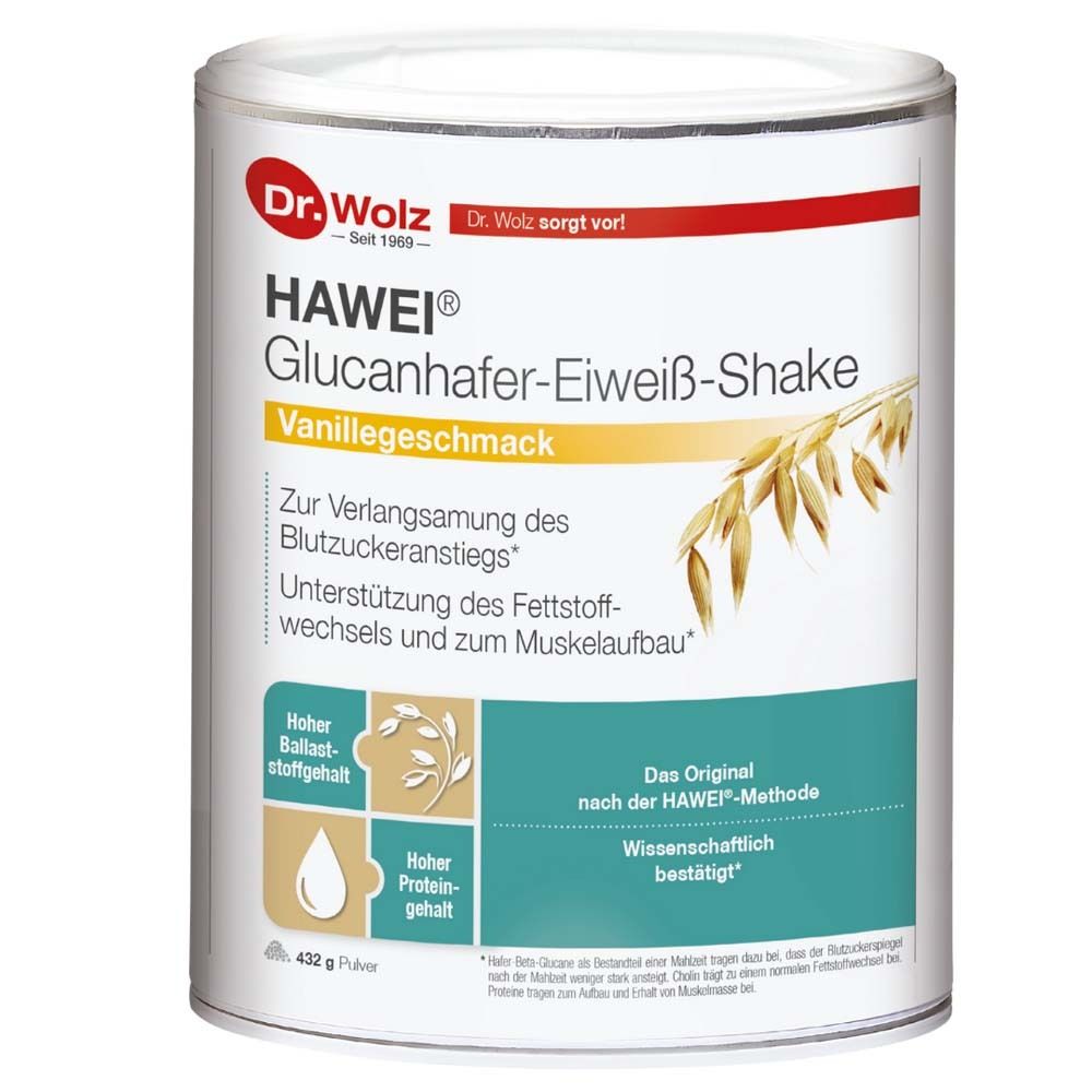 Dr. Wolz HAWEI Glucanhafer-Eiweiß-Shake - Geschmack Vanille