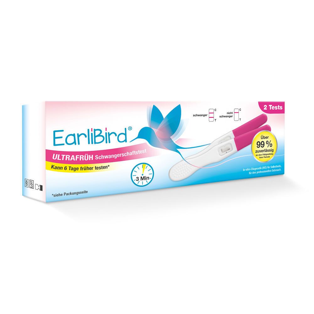 EarliBird® Ultrafrüh Schwangerschaftstest – 2er Set