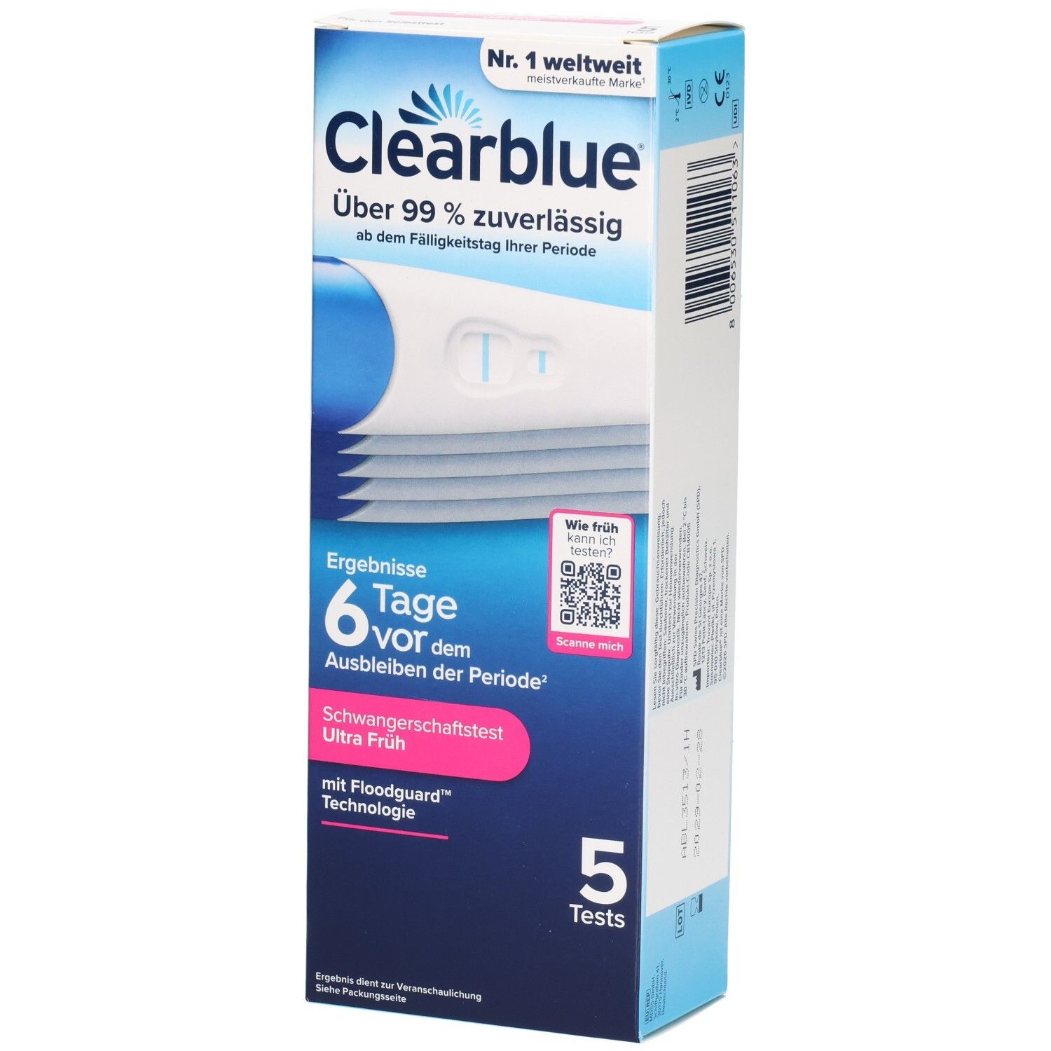 Clearblue Schwangerschaftstest ULTRA FRÜHE ERKENNUNG 5er