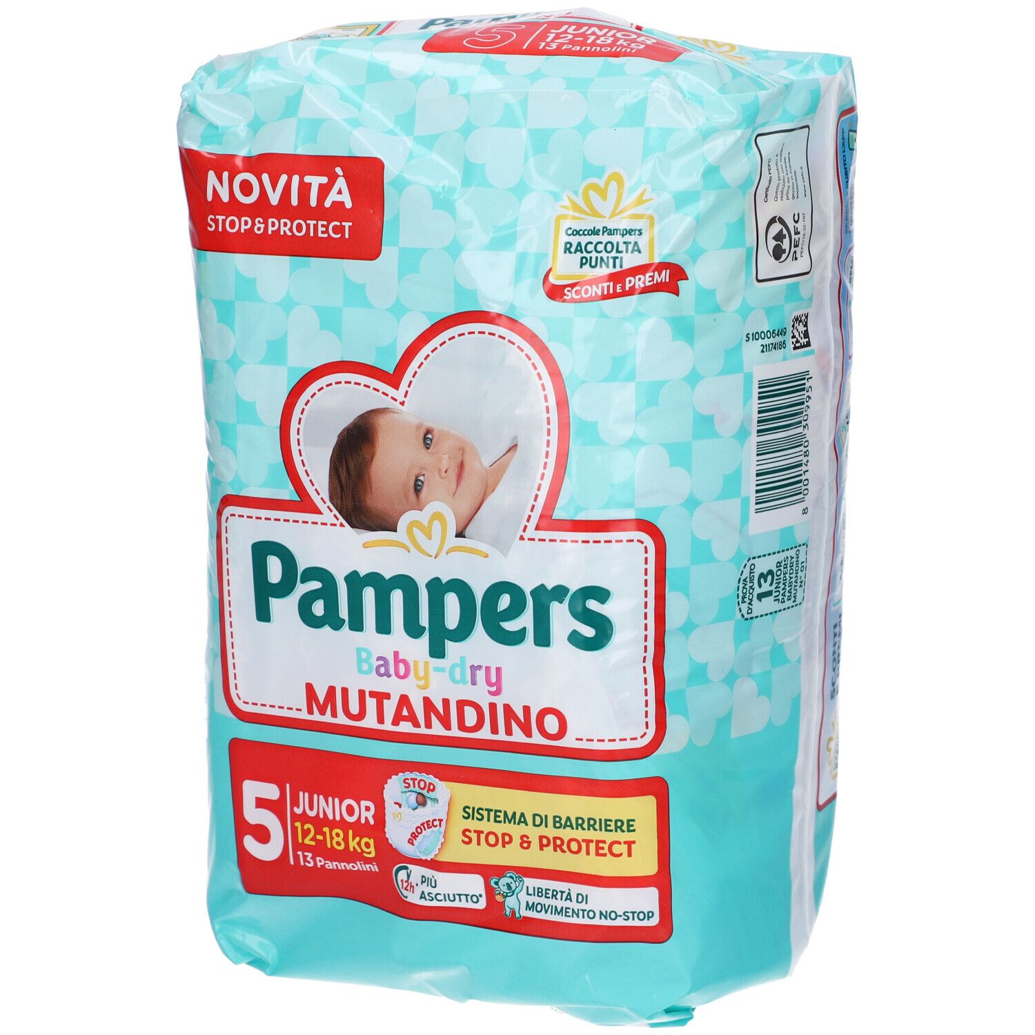 Pampers Baby Dry Pannolino Mutandina Junior Small Pack Taglia 5