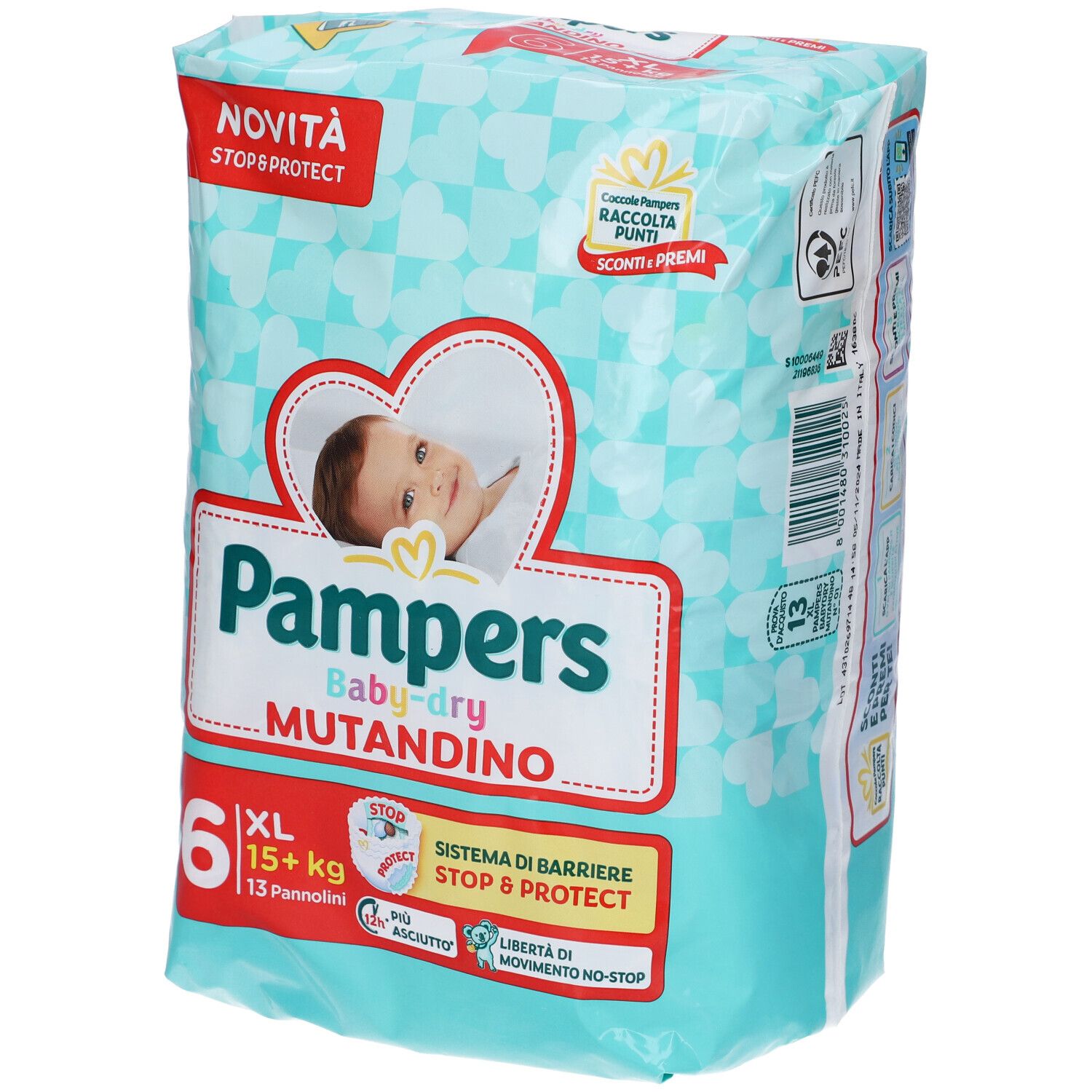 Pampers Baby Dry Pannolino Mutandina Junior Small Pack Taglia 6