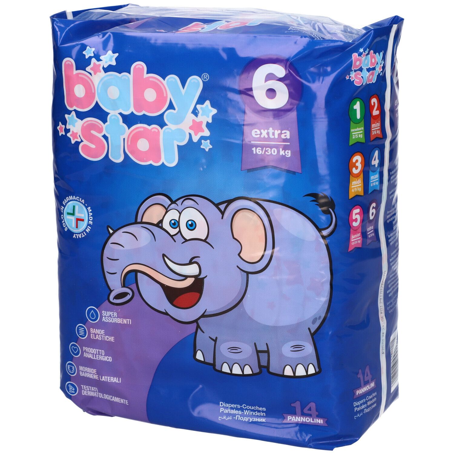 Babystar Windel 16/30kg T6 14 Stück Babystar