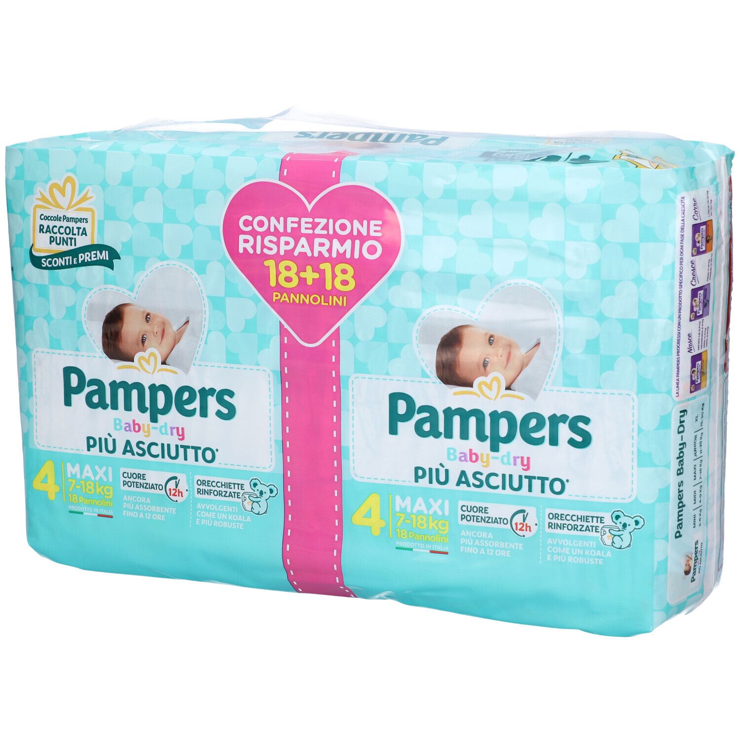 Pampers Baby Dry Windeln Duo Downcount Maxi 36 Stück Pampers