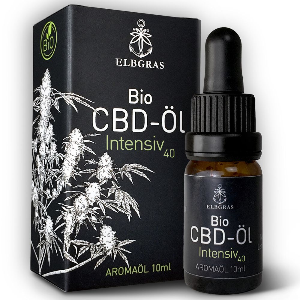 Elbgras Bio CBD Öl 40% - Vollspektrum Hanföl - CBD-Tropfen oder Spray - Cannabisöl - Deutsche Marke