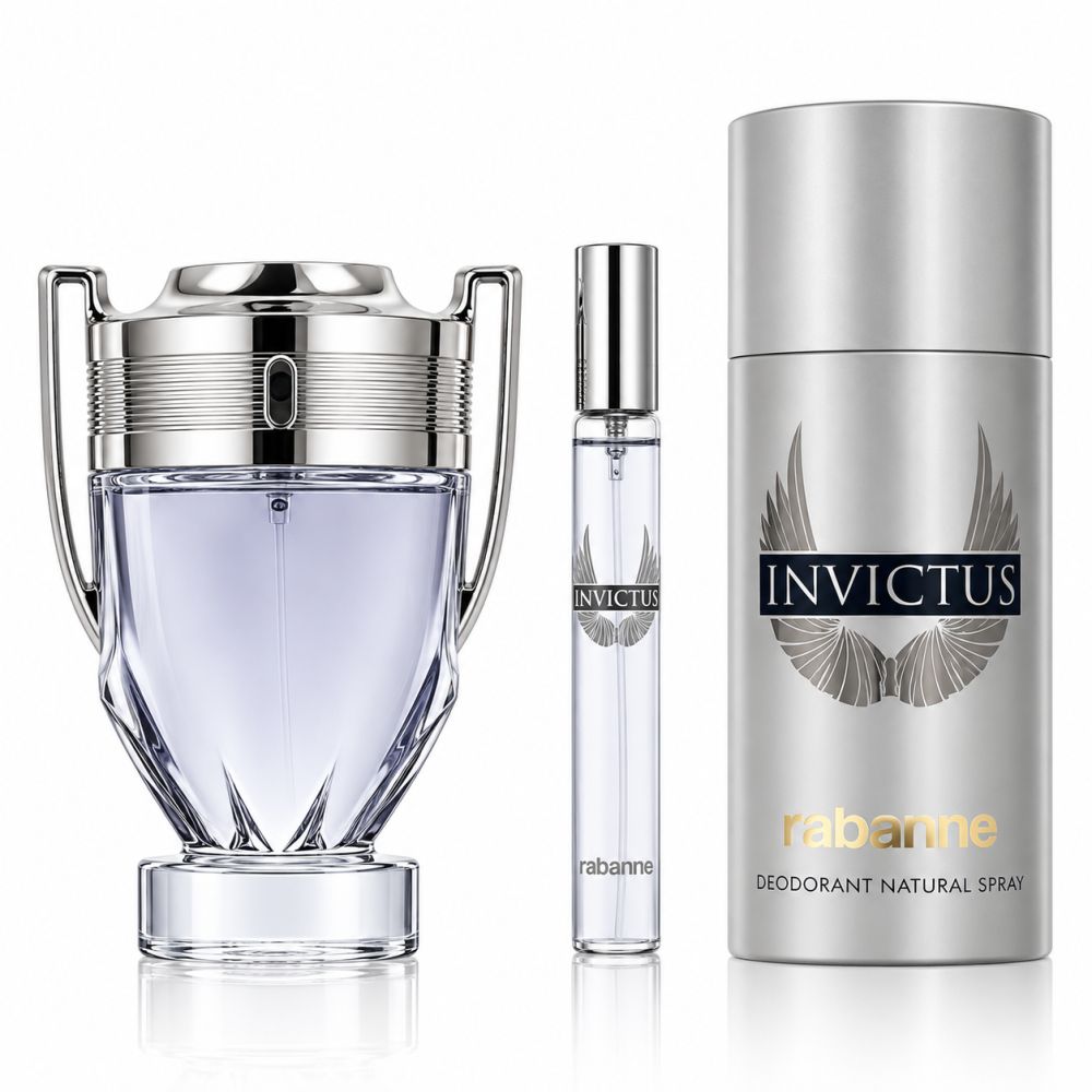 Paco Rabanne Invictus Set für Herren Eau de Toilette  + Eau de Toilette  + Deodorant 150