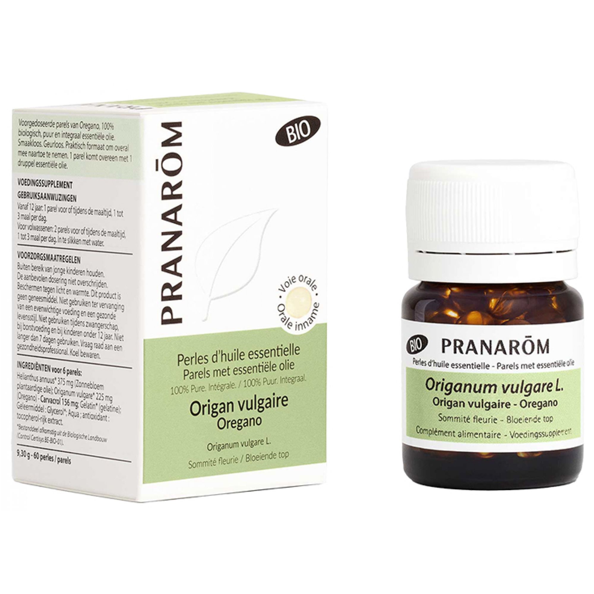 Pranarôm Ätherische Öl-Perlen Origanum Vulgare (Oregano) Bio 60 Perlen