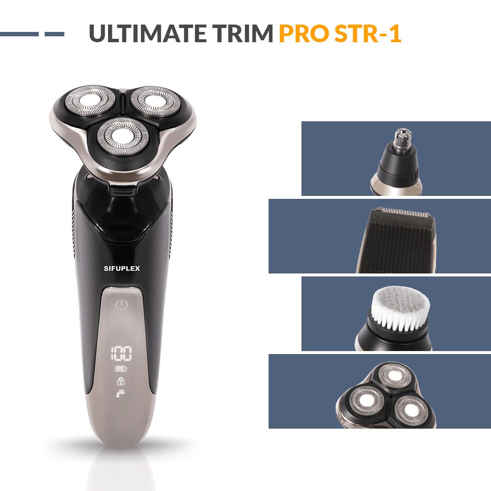 SIFUPLEX Elektrischer Rasierer: Ultimate Trim Pro Elektrischer Herrenrasierer STR-1