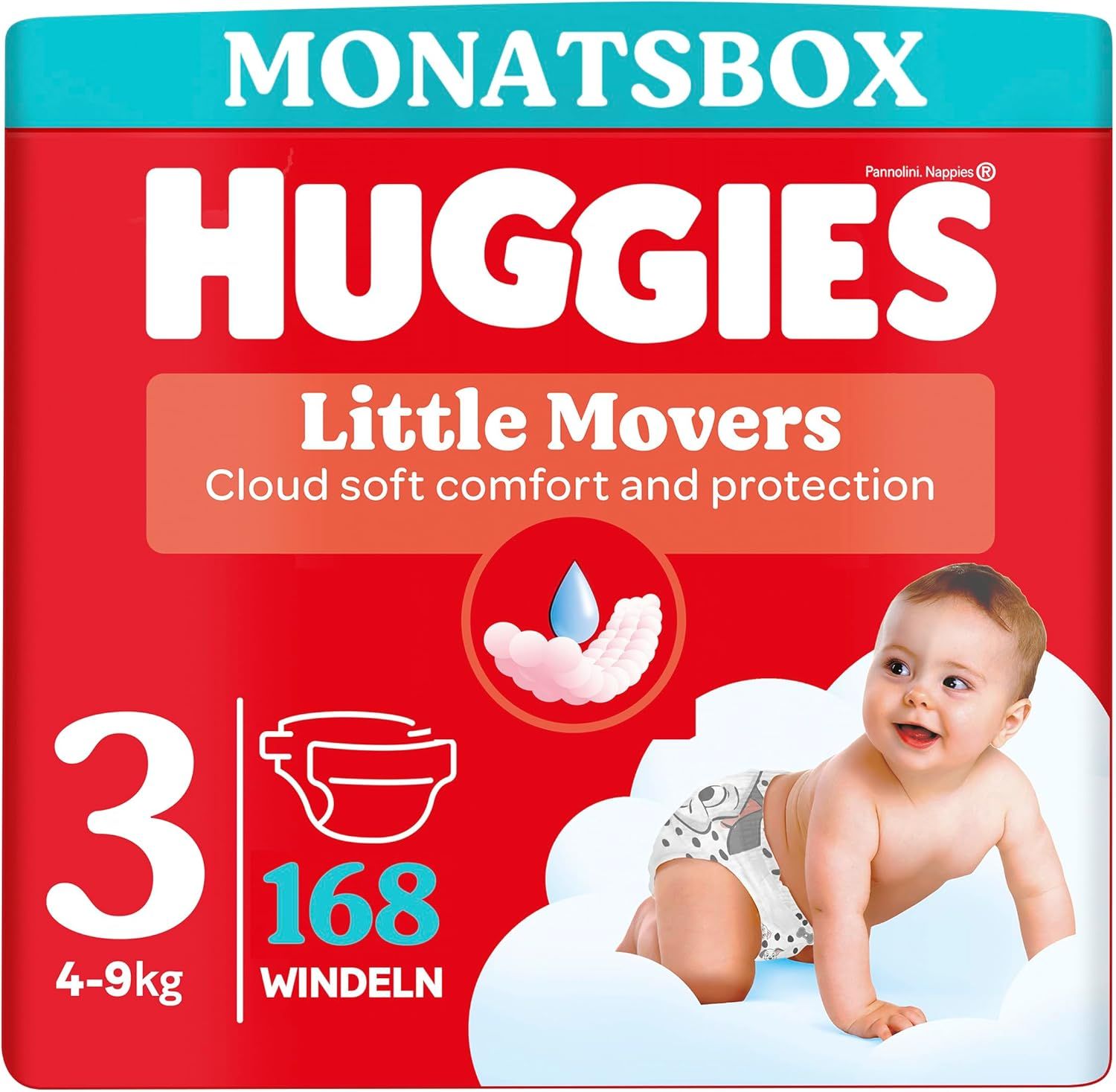 Huggies Windeln Little Movers Baby Größe 3 Monatsbox
