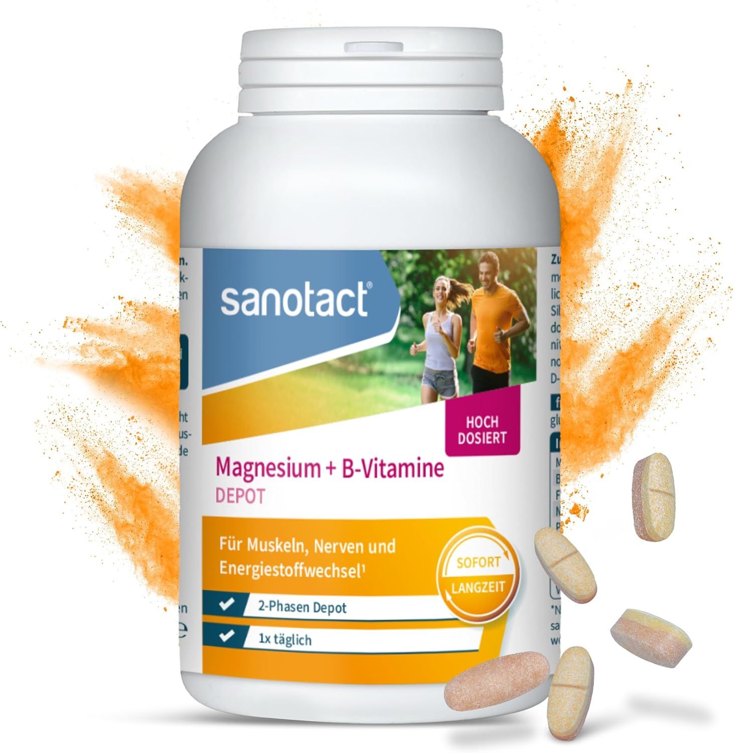 sanotact Magnesium 500 plus B Vitamine 180 Tabletten