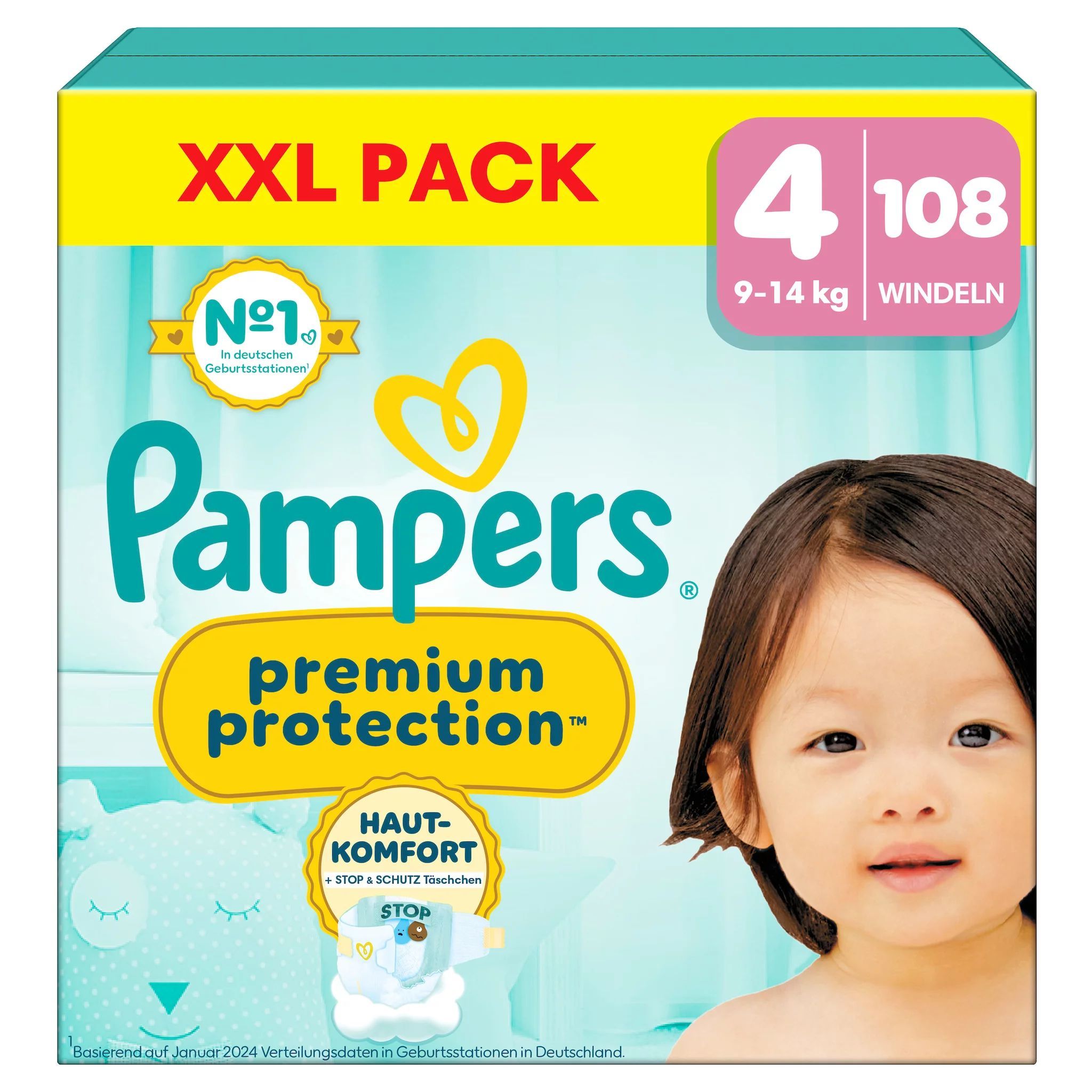 Pampers Premium Protection Gr.4 Maxi 9-14kg XXL Pack Windeln