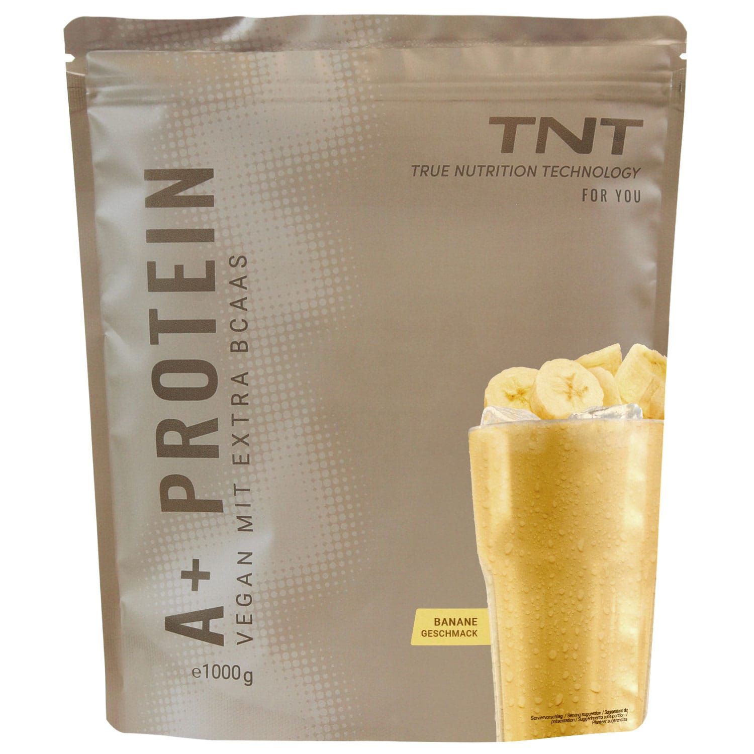 TNT A+ Protein - Banane(1000g) - Veganes Proteinpulver mit extra BCAAs