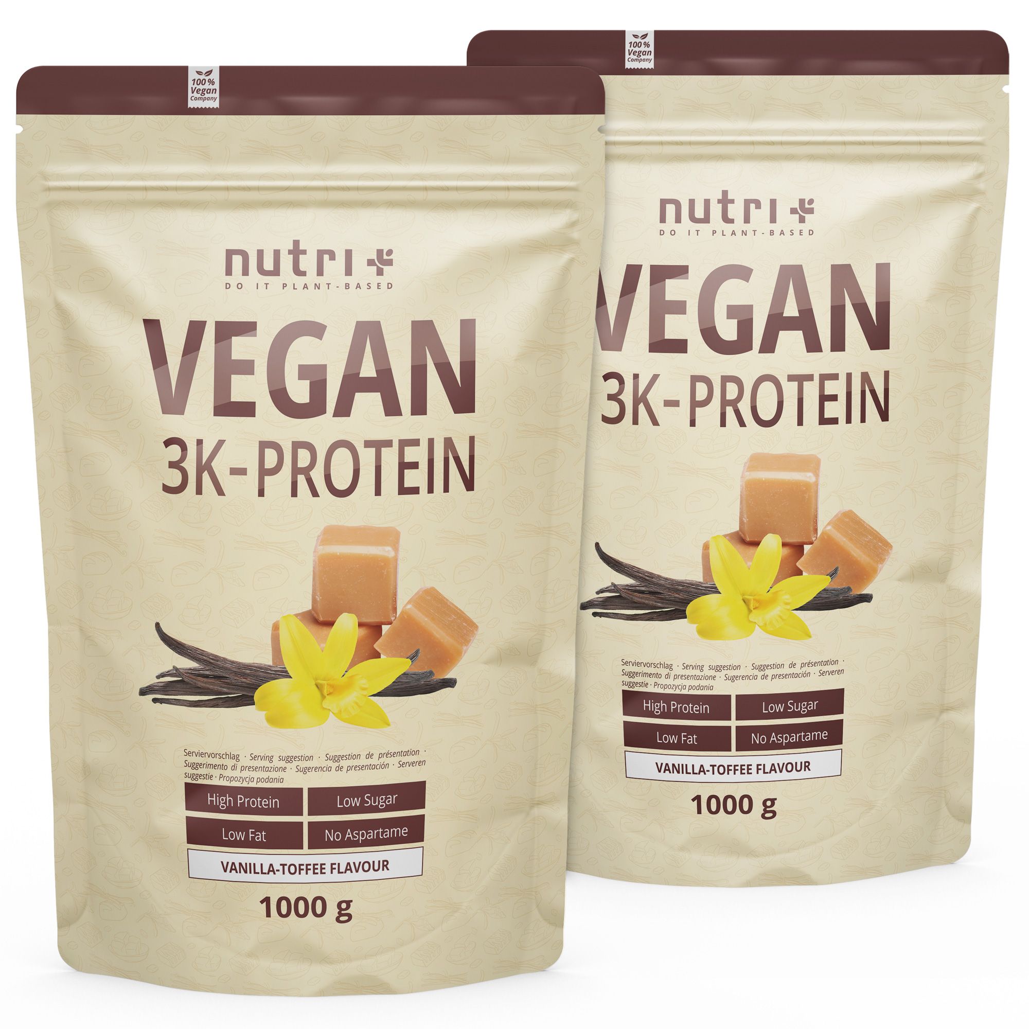 nutri+ Veganes Proteinpulver 3K - Vegan Protein