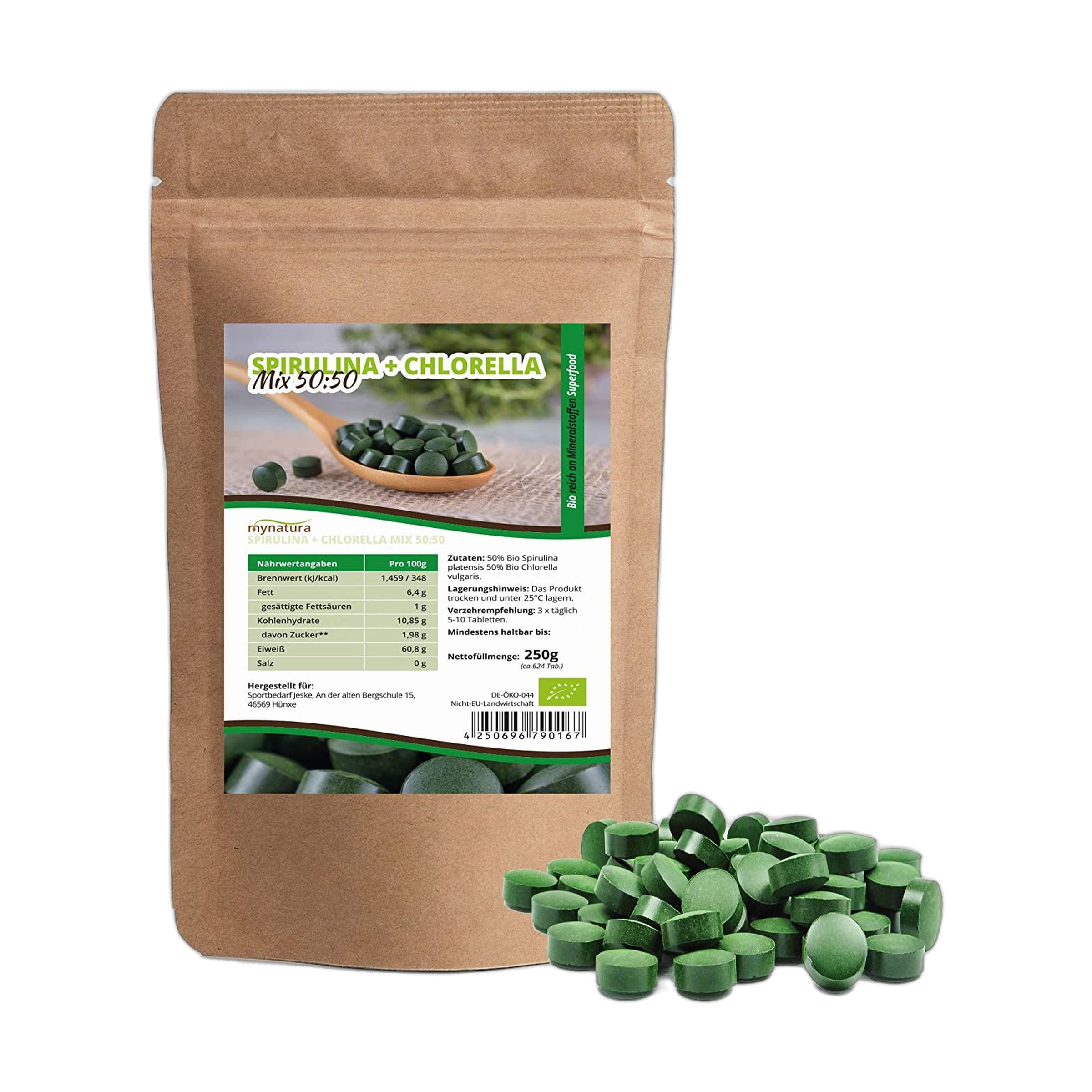Mynatura Bio Spirulina & Chlorella Algen Tabletten