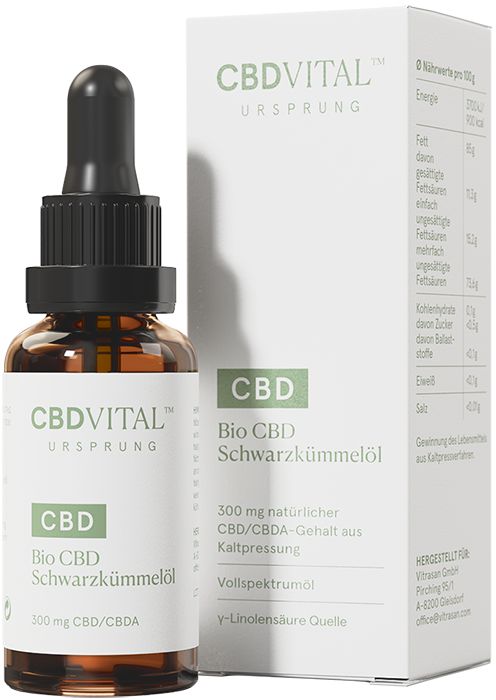 CBD VITAL Vollspektrum CBD Ursprung Schwarzkümmelöl - Kaltgepresst
