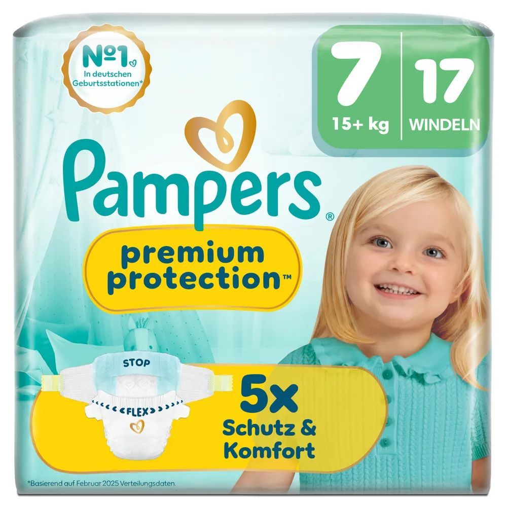 Pampers Premium Protection Gr.7 Extra Large 15+kg  Windeln Singlepack