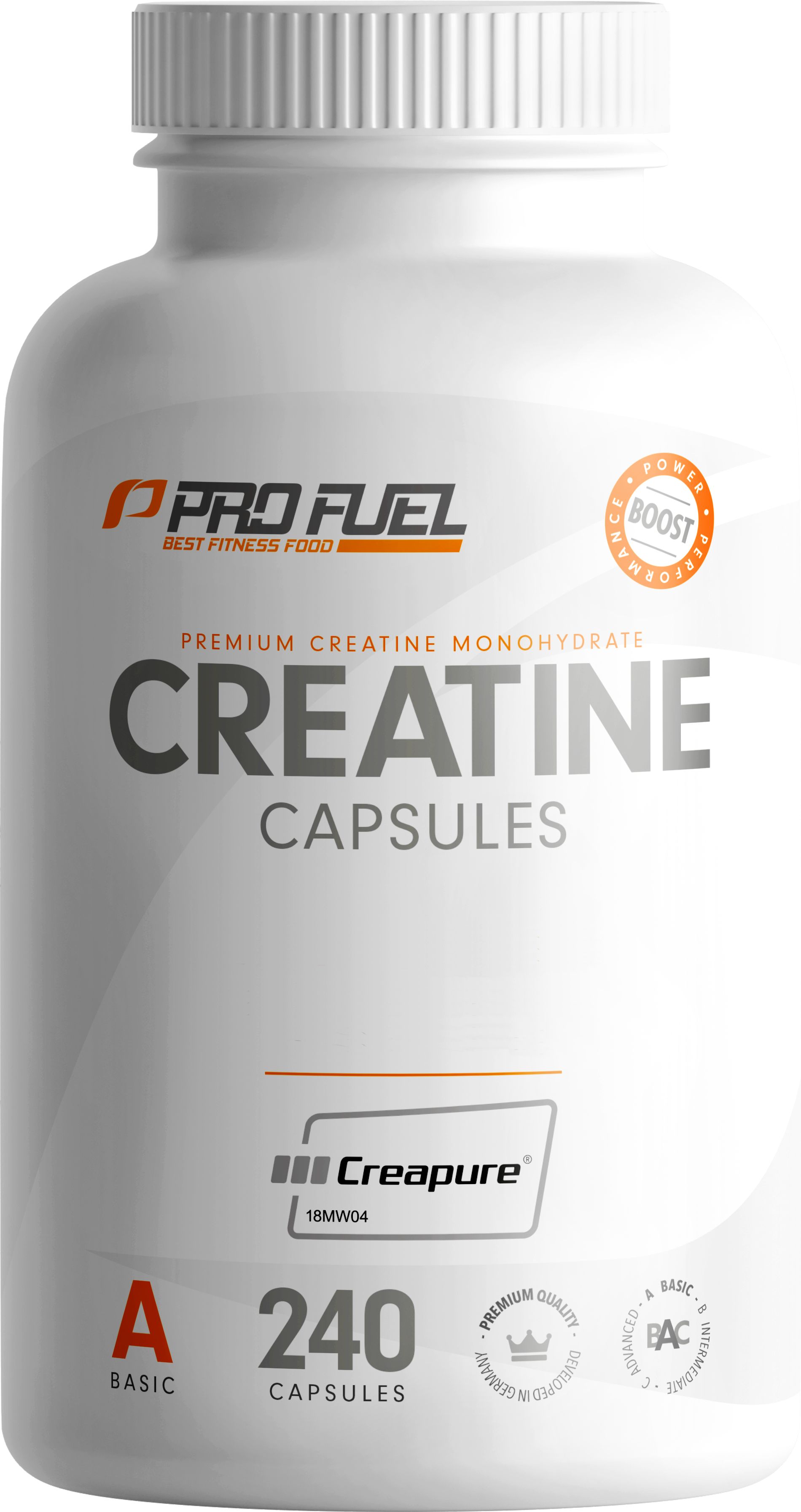 ProFuel - Creatin Kapseln 240x mit 850mg - hochwertiges Creapure® Kreatin Monohydrat Made in Germany