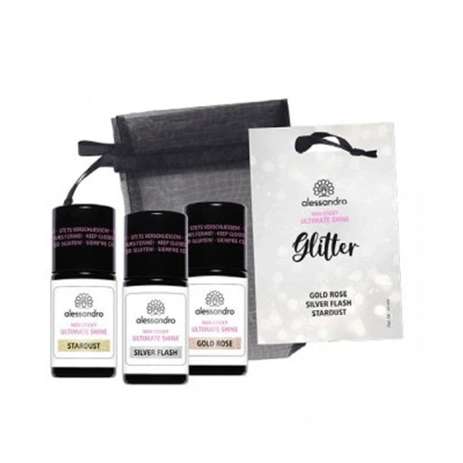 Alessandro International Nailart Ultimate Shine Non Sticky Glitter Set