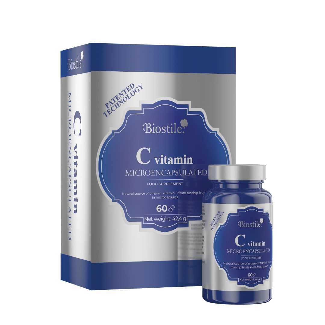 Biostile BMT C Vitamin – Mikroverkapselte Vitamin-C-Kapseln aus Hagebutte