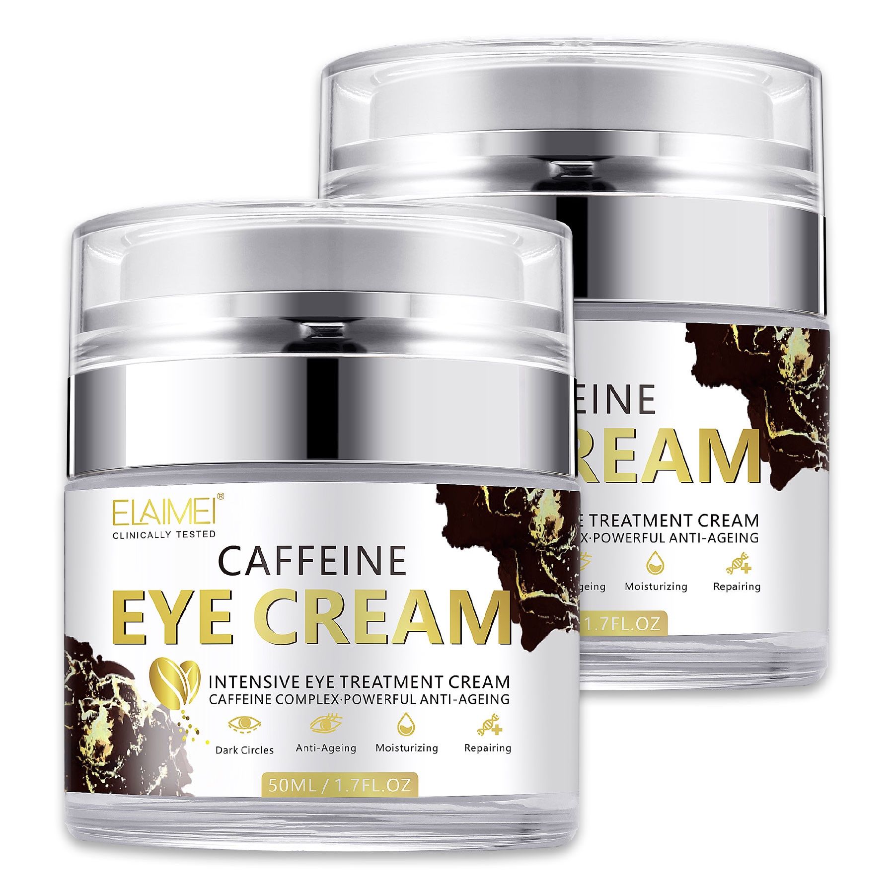ALIVER Anti-Aging-Augencreme mit Koffein Reduziert Augenringe