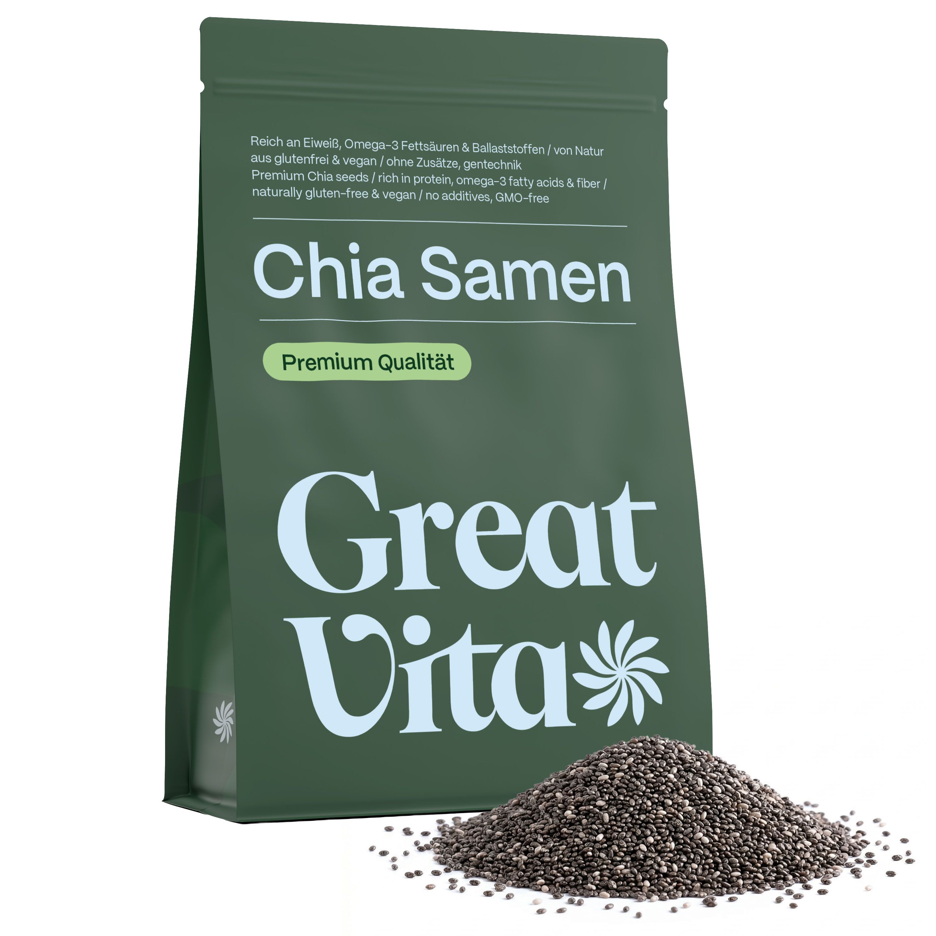 GreatVita Premium Chia Samen 1000 Gramm
