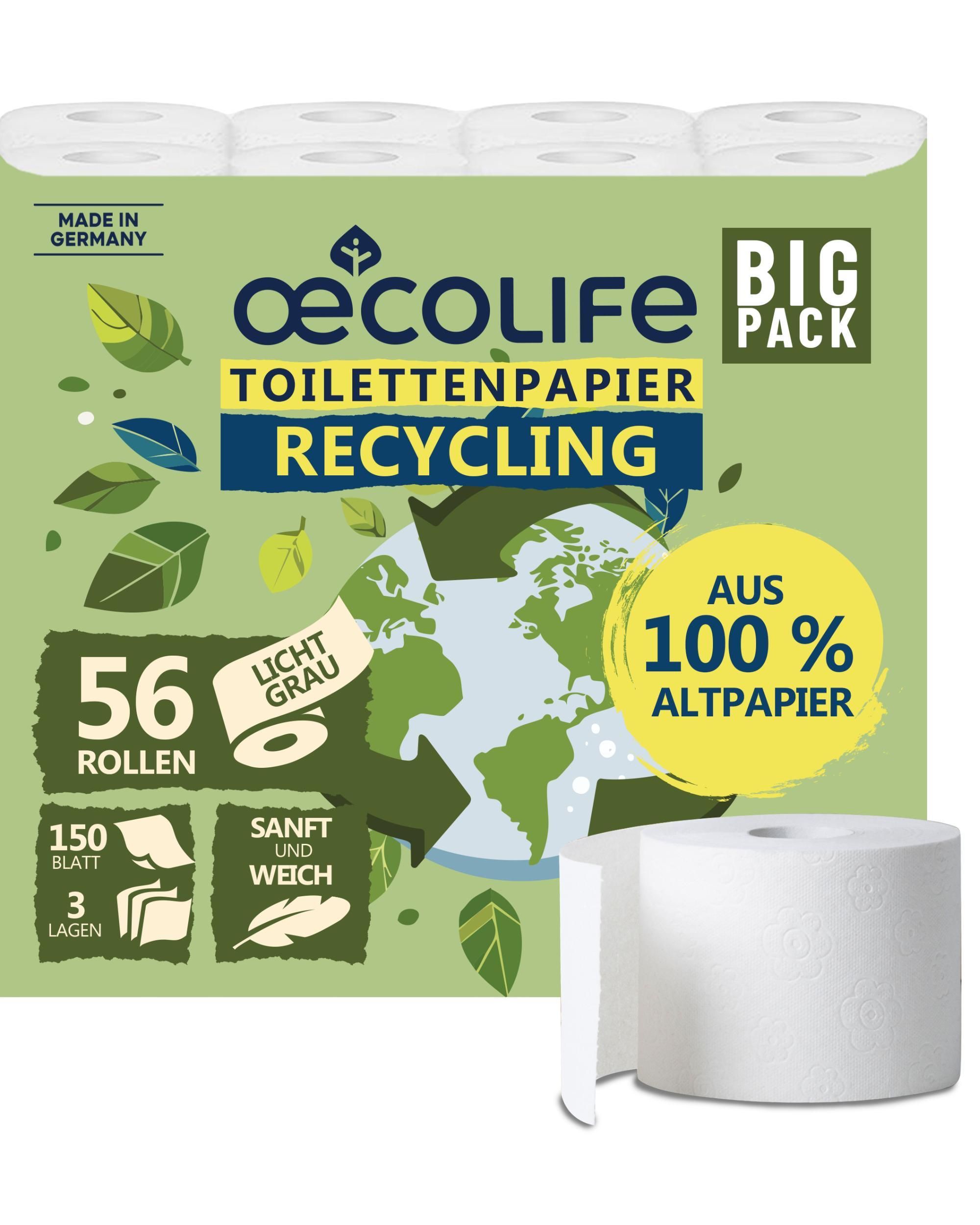 oecolife Toilettenpapier RECYCLING BIG PACK